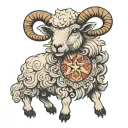 Sheep that barks tattoo design idea