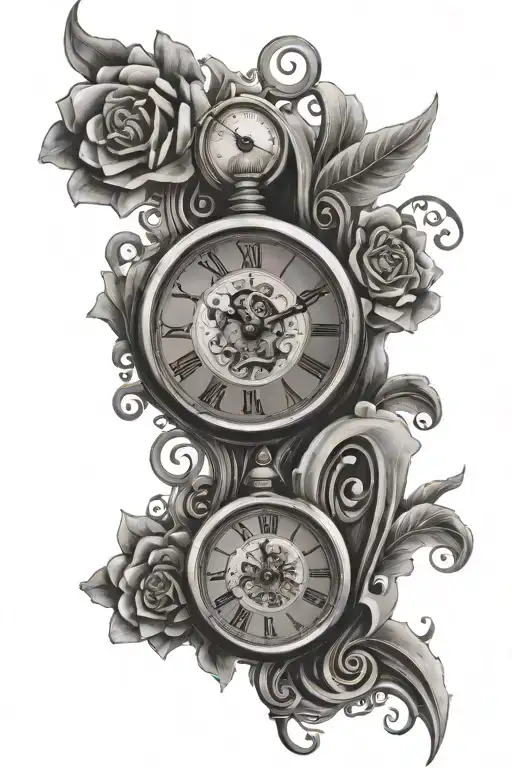 time running tattoo design idea