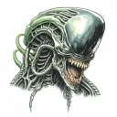 Xenomorph Alien Isolation tattoo design idea