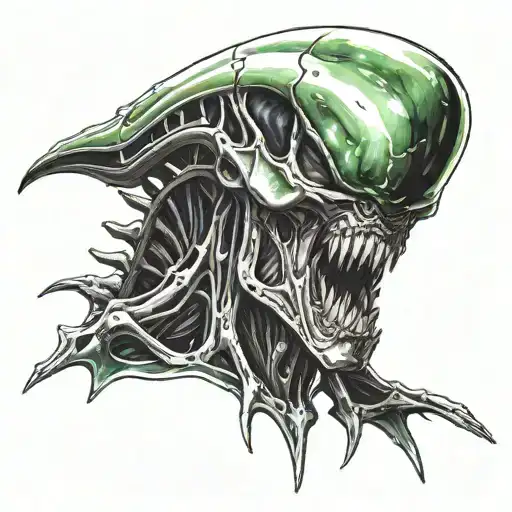 Xenomorph Alien Isolation tattoo design idea