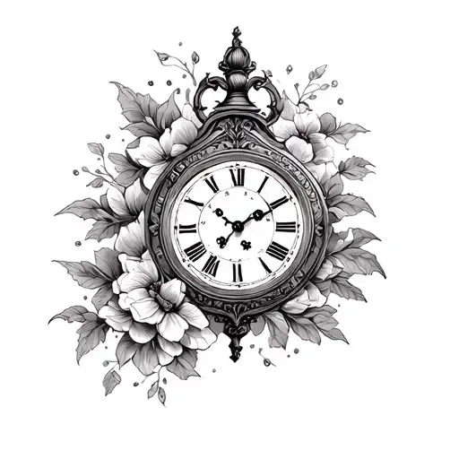 Grandfather Clock tattoo design idea