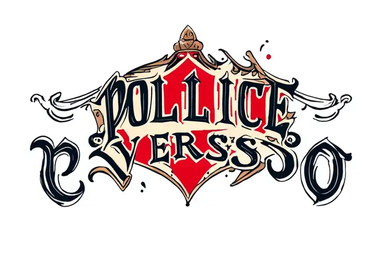 "POLLICE VERSO" writing on the inside of the bicep in trajon font in cursive with a nod to gladiatorial heritage tattoo design idea