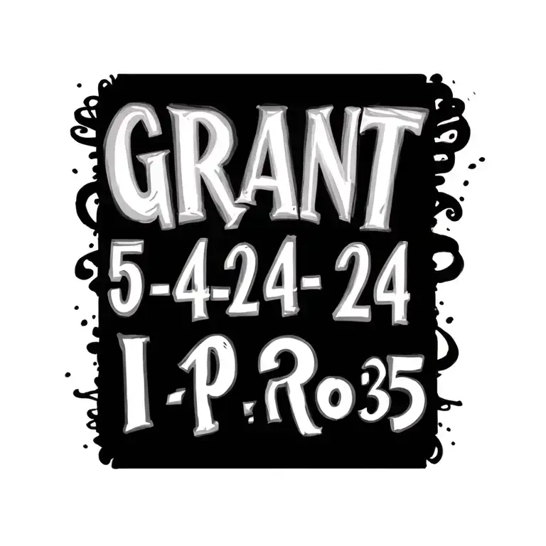 "Grant 5-22-24, I 41:10, Pro3:5" semi colon tattoo design idea
