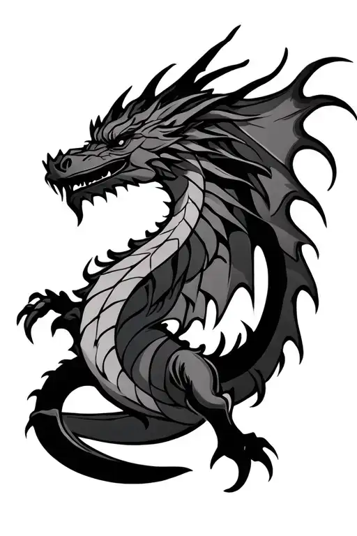 norse dragon tattoo design idea