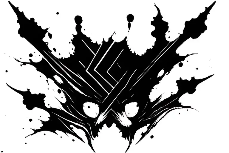 Rorschach inkblot tattoo design idea