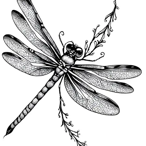 Mandala Dragonfly tattoo design idea