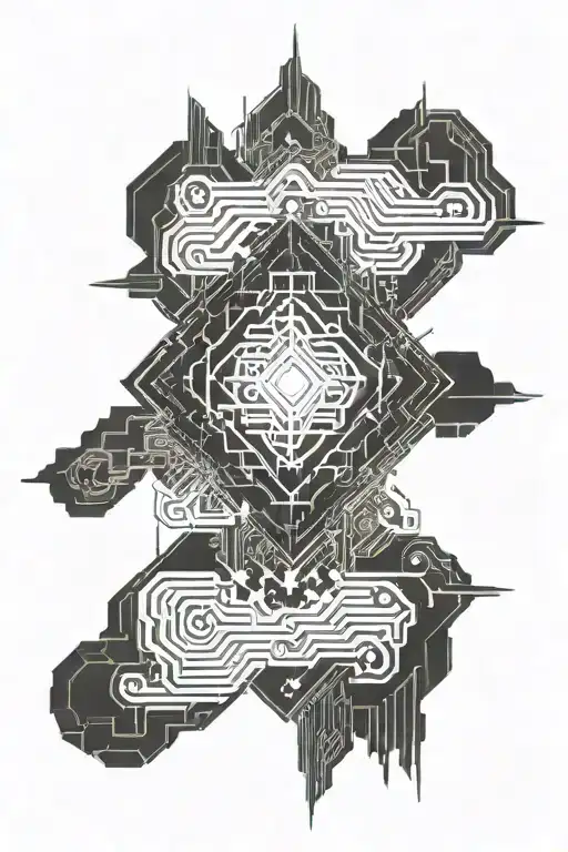 dark clouds tattoo design idea