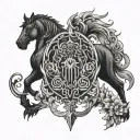 Strength and Honor tattoo design idea