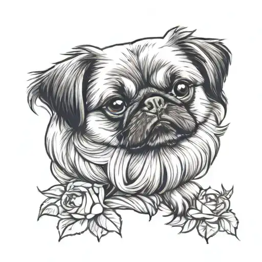 My daughter, my pet Pekingese, just passed away today. tattoo design idea
