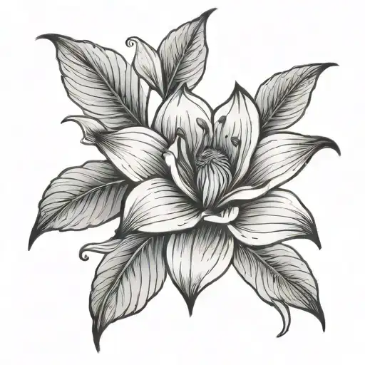birthday flower of march 19 tattoo design idea