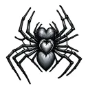 Heart Spider Web tattoo design idea