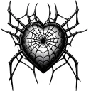 Heart Spider Web tattoo design idea