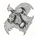 bear claw with angel wings flying tattoo design idea