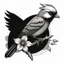 fineline tattoo that stands for self-love, growth, healing and inner balance. bird tattoo design idea