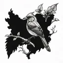 fineline tattoo that stands for self-love, growth, healing and inner balance. bird tattoo design idea