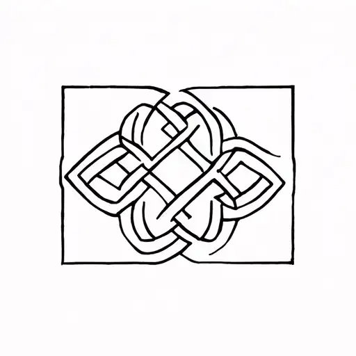 endless knot tattoo design idea