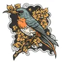flying robin tattoo design idea