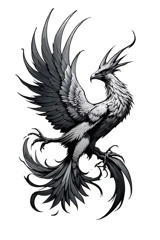 phoenix fine line tattoo tattoo design idea