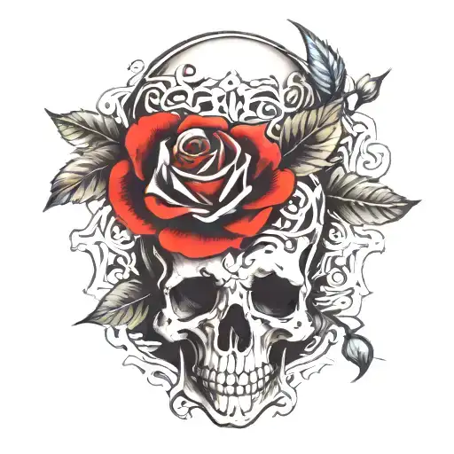 memento mori tattoo design idea