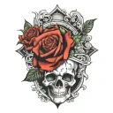 memento mori tattoo design idea
