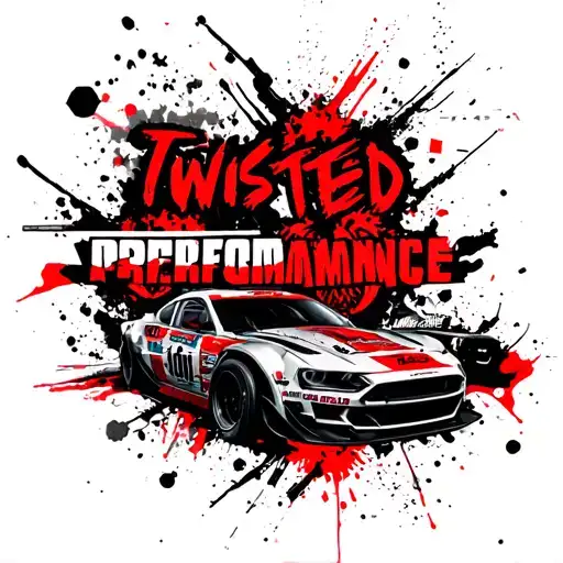 "Twisted Performance " race car turbos gears tattoo design idea