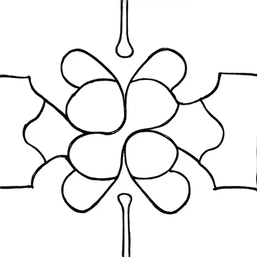 four puzzle pieces with the four elements four tattoo design idea