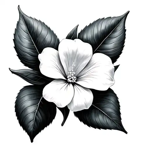 four petal dogwood blossom tattoo design idea