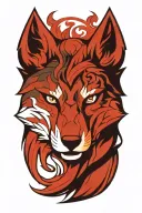 wolf  minecraft tattoo design idea