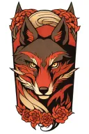 wolf  minecraft tattoo design idea