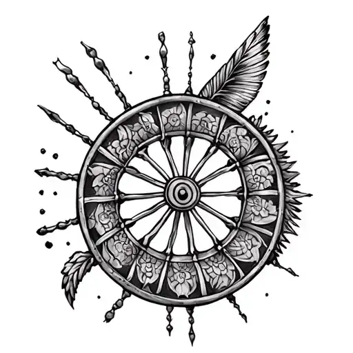 Gypsy Wheel tattoo design idea