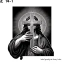 Luke 14:11 with cross tattoo design idea