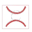 red baseball seams on camera lens tattoo design idea