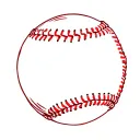 red baseball seams on camera lens tattoo design idea