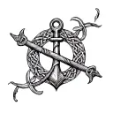sea anchor Celtic Canada tattoo design idea