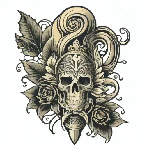 patch work sleeve tattoo design idea