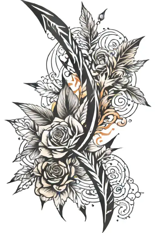 arrow made tattoo design idea