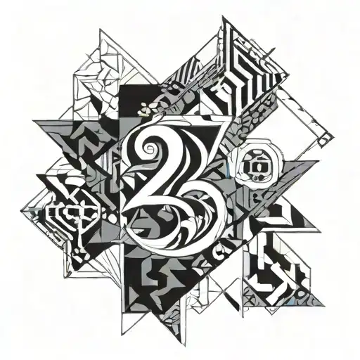 Number 23 tattoo design idea