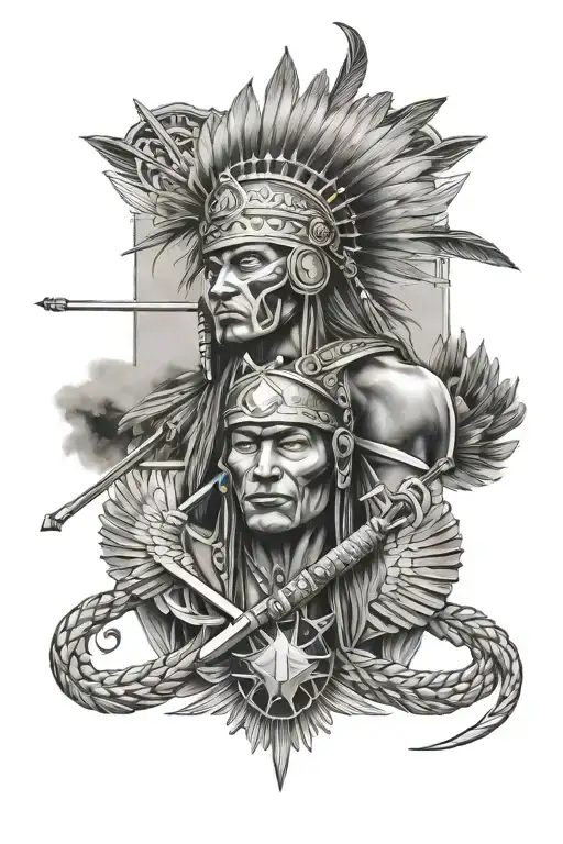 Choctaw army tattoo design idea