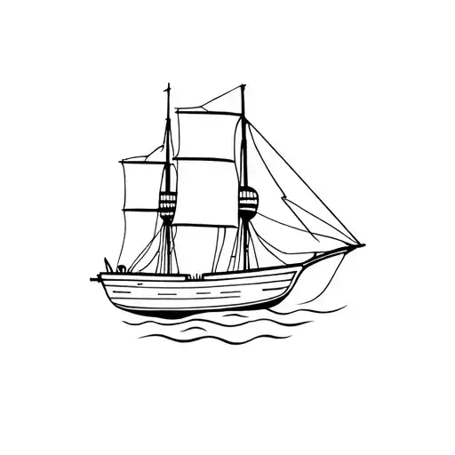 even keel ship balance tattoo design idea