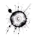 circle of fifths ink splatter tattoo design idea