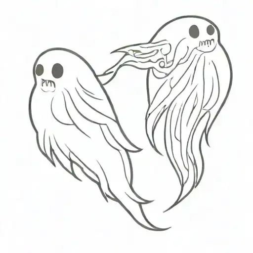 ghost matching tattoo tattoo design idea