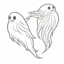 ghost matching tattoo tattoo design idea