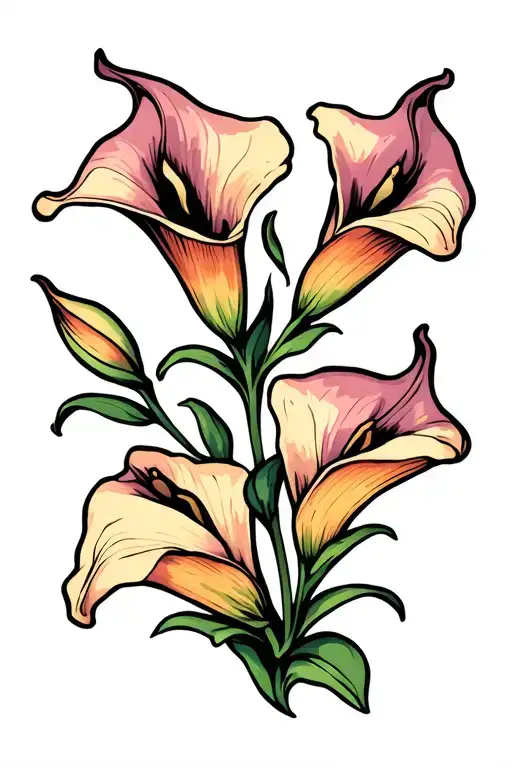 Calla Lilies tattoo design idea
