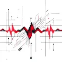 Analog wave (sound wave), music, red and black color, symbols healing, something connected to hip hop and production  tattoo design idea