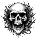 Skull Mysterious and Dark tattoo design idea