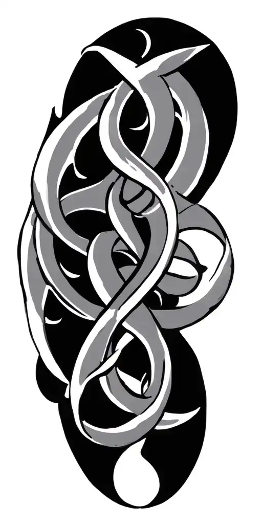 pictish art with pictish symbols intertwined tattoo design idea