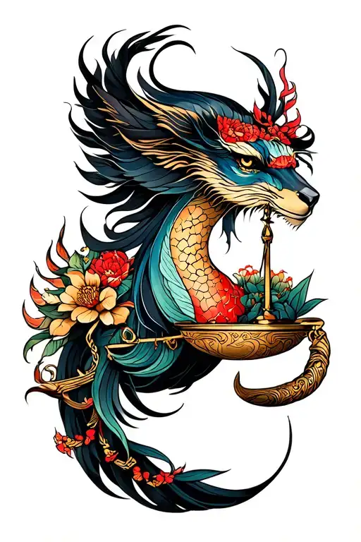 mythological creatures zodiac(libra)inspired tattoo featuring tattoo design idea