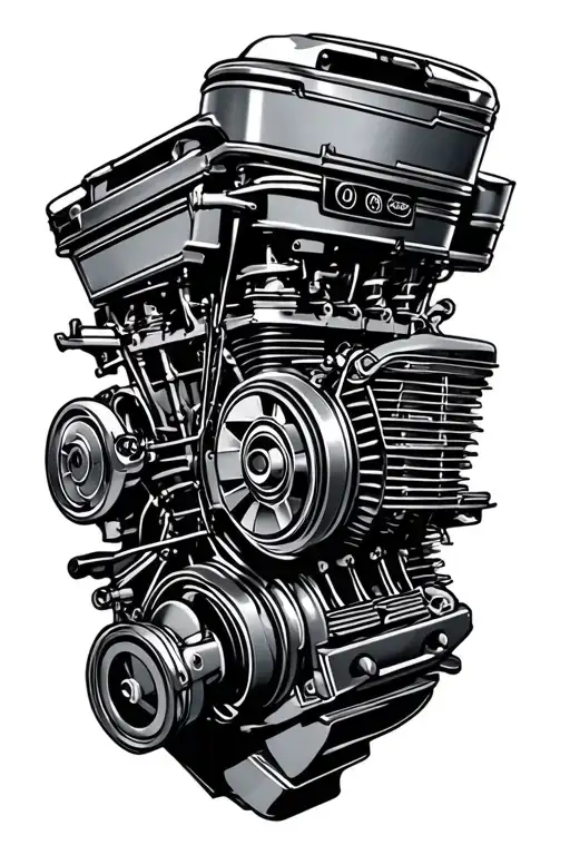 V8 Engine tattoo design idea