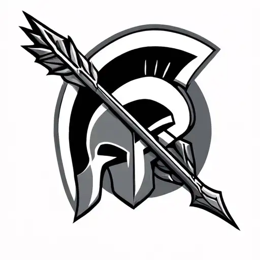 Spartan Arrow tattoo design idea