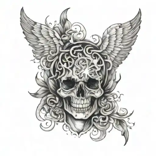 mental health struggle tattoo design idea